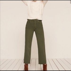 Reformation Stretch Flood Jean - Army